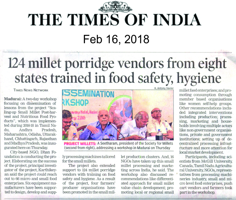 small millets workshop images